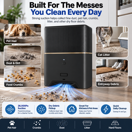 Touchless Auto Dustpan Vacuum - Zero Bend, Clean Floors