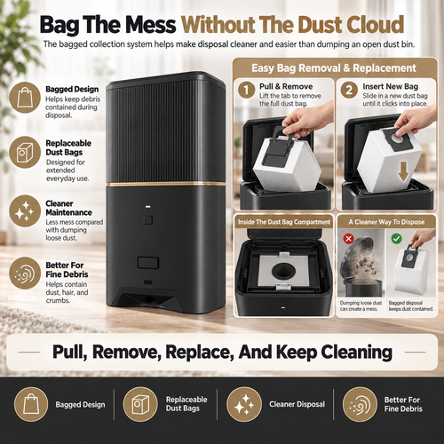 Touchless Auto Dustpan Vacuum - Zero Bend, Clean Floors