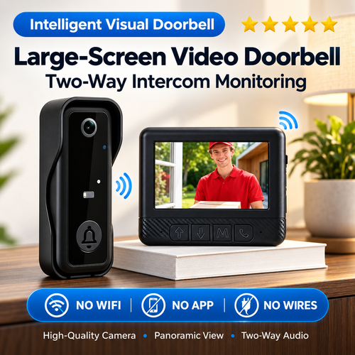 Wireless Video Doorbell with Screen