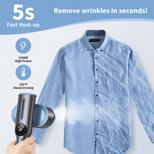 Flash 2-in-1 Garment Steamer: Wrinkles Out in Seconds
