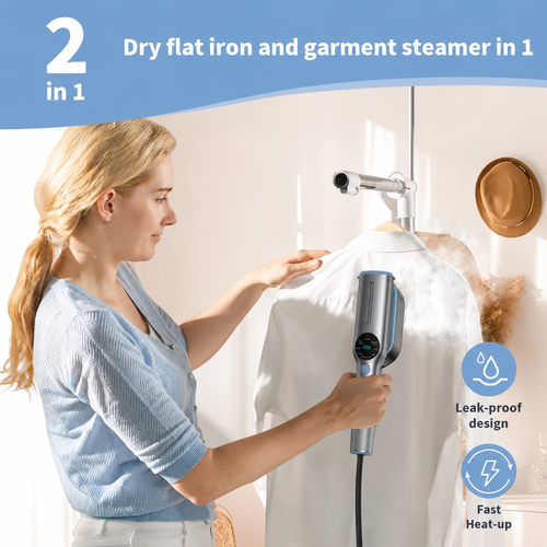 Flash 2-in-1 Garment Steamer: Wrinkles Out in Seconds
