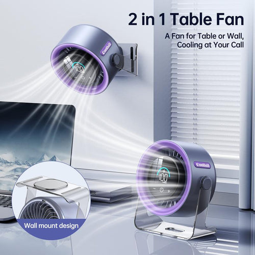 Turbo Cooling Desk Fan: Airflow Day and Night