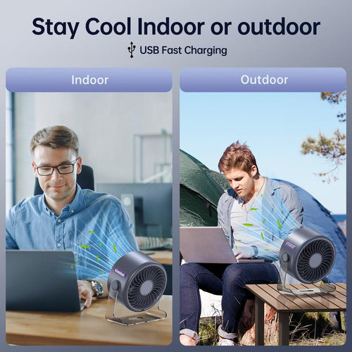 Turbo Cooling Desk Fan: Airflow Day and Night