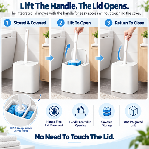 Disposable Toilet Brush + 24 Refills