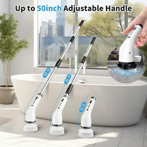 Cordless Electric Spin Scrubber: The Motor Does the Scrubbing