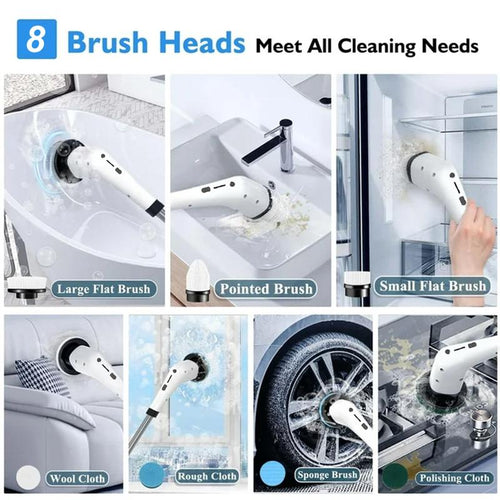 Cordless Electric Spin Scrubber: The Motor Does the Scrubbing