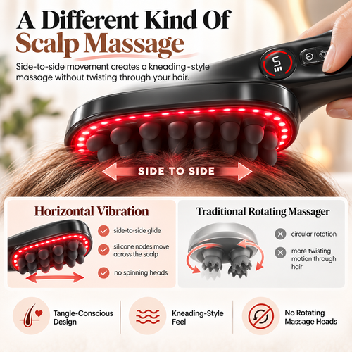 Red Light Electric Scalp Massager