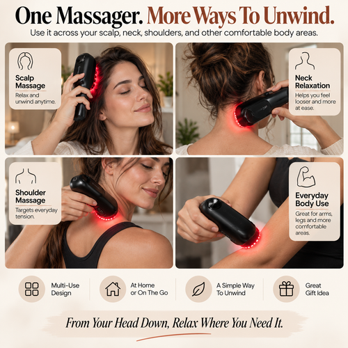 Red Light Electric Scalp Massager