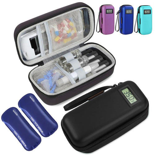 Insulin Cooler Travel Case: Temperature Display On Front