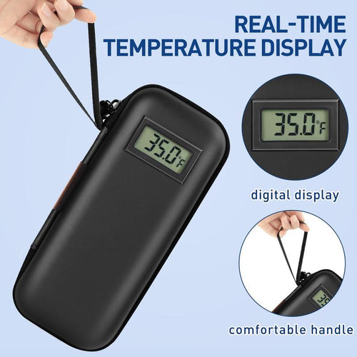 Insulin Cooler Travel Case: Temperature Display On Front
