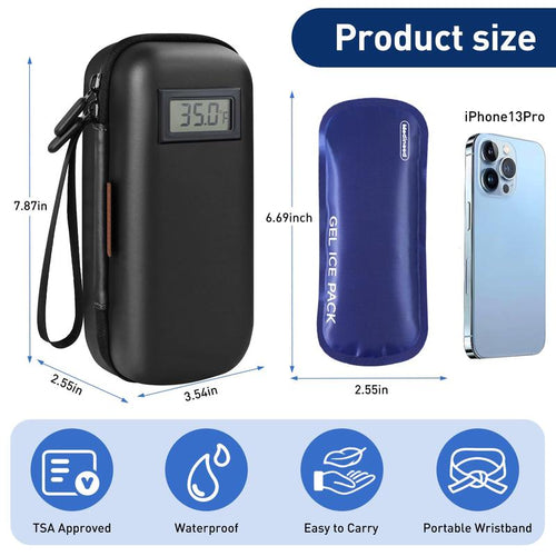 Insulin Cooler Travel Case: Temperature Display On Front
