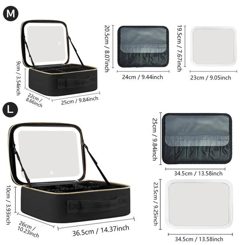 Travel Makeup Case with LED Mirror: Your Vanity Travels With You (Look Like You, Anywhere)