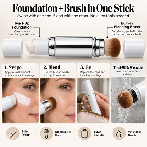 Color-Changing Foundation Stick: Goes On White, Blends To You
