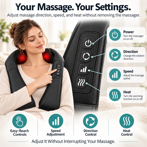 Neck and Back Massager with Heat: Your Nightly Reset, On Demand