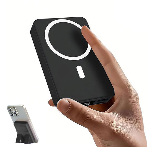 Magnetic Power Bank: All-Day Charge & Desk Stand