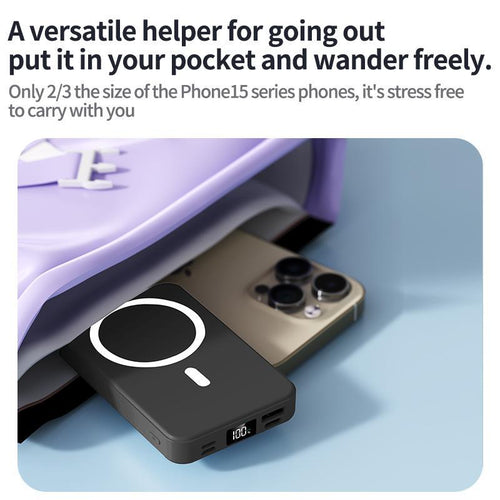 Magnetic Power Bank: All-Day Charge & Desk Stand