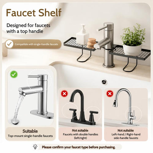 No-Drill Over-Faucet Bathroom Organizer: Get Your Counter Back