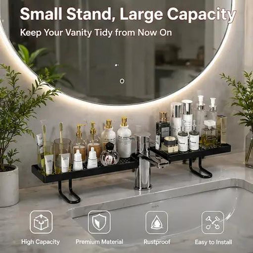 No-Drill Over-Faucet Bathroom Organizer: Get Your Counter Back
