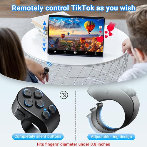 Scrolling Ring Remote: The Hands-Free Phone Scroll & Page Turner Ring